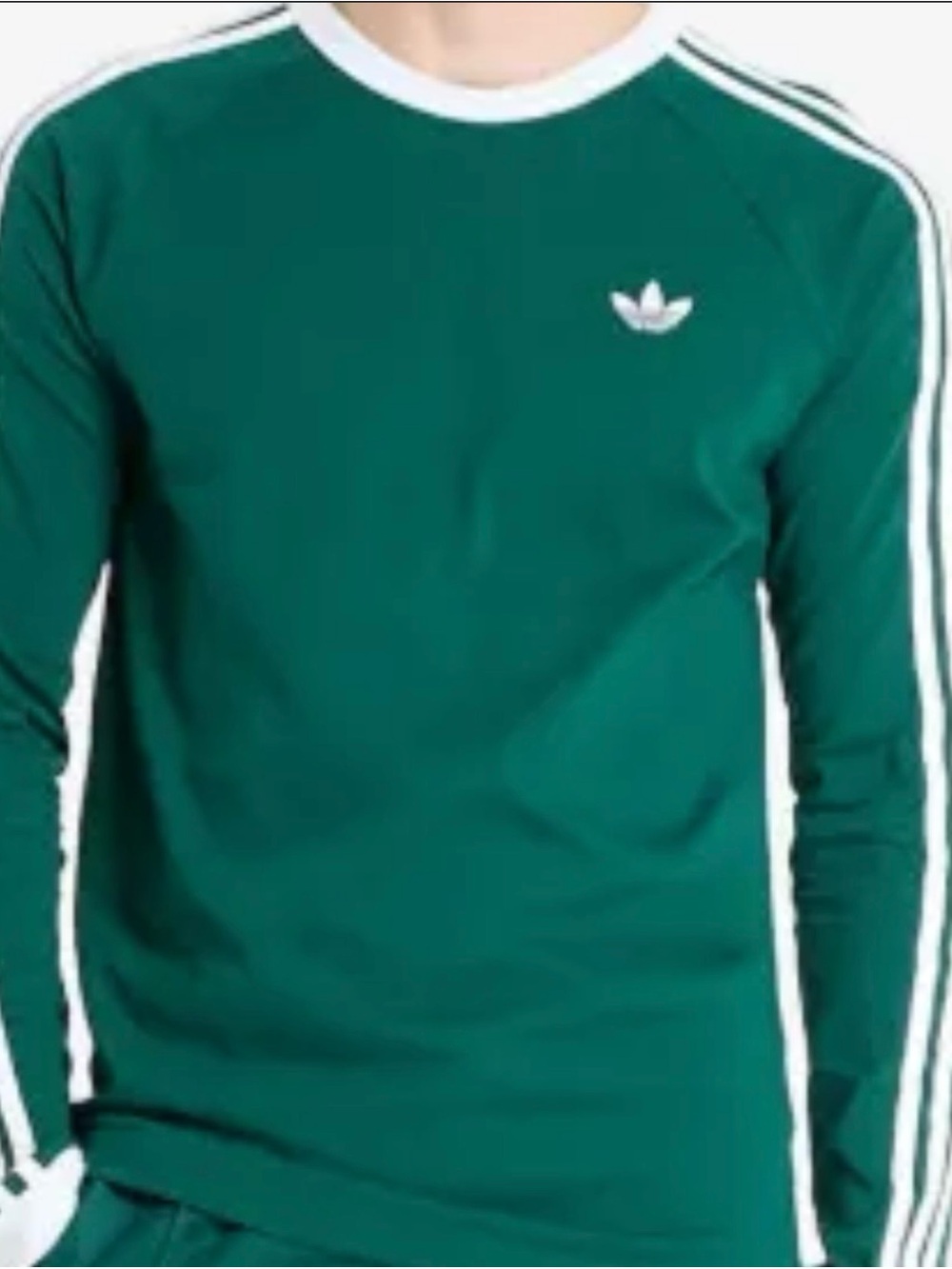 adidas Green Top with Pink Trefoil Logo